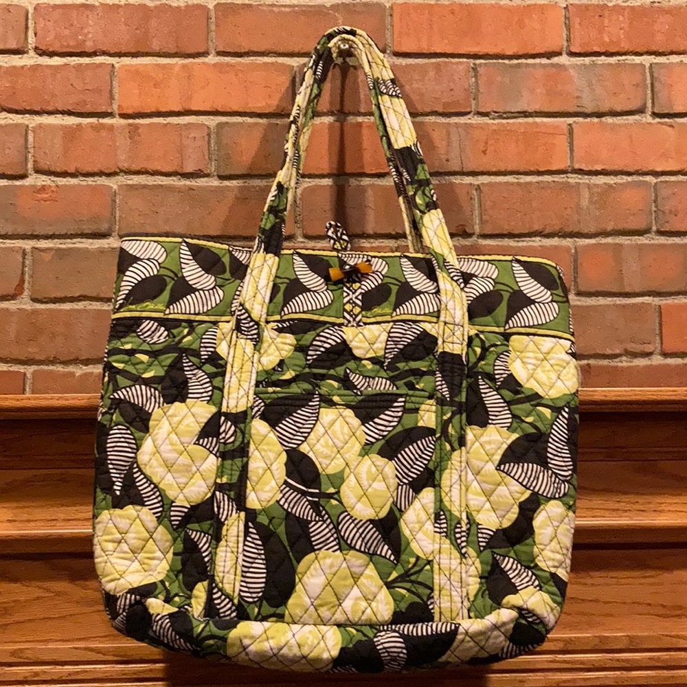 EUC Vera Bradley La Neon Rose laptop tote bag
